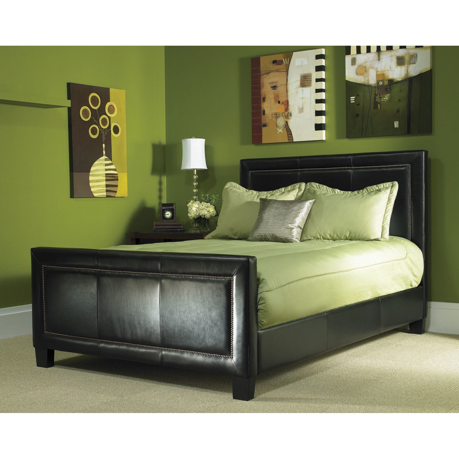 Full size bed store frame american furniture